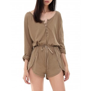 開釦縮腰連身短褲