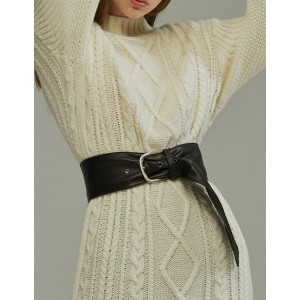 寬版人造皮皮帶(附收納袋)